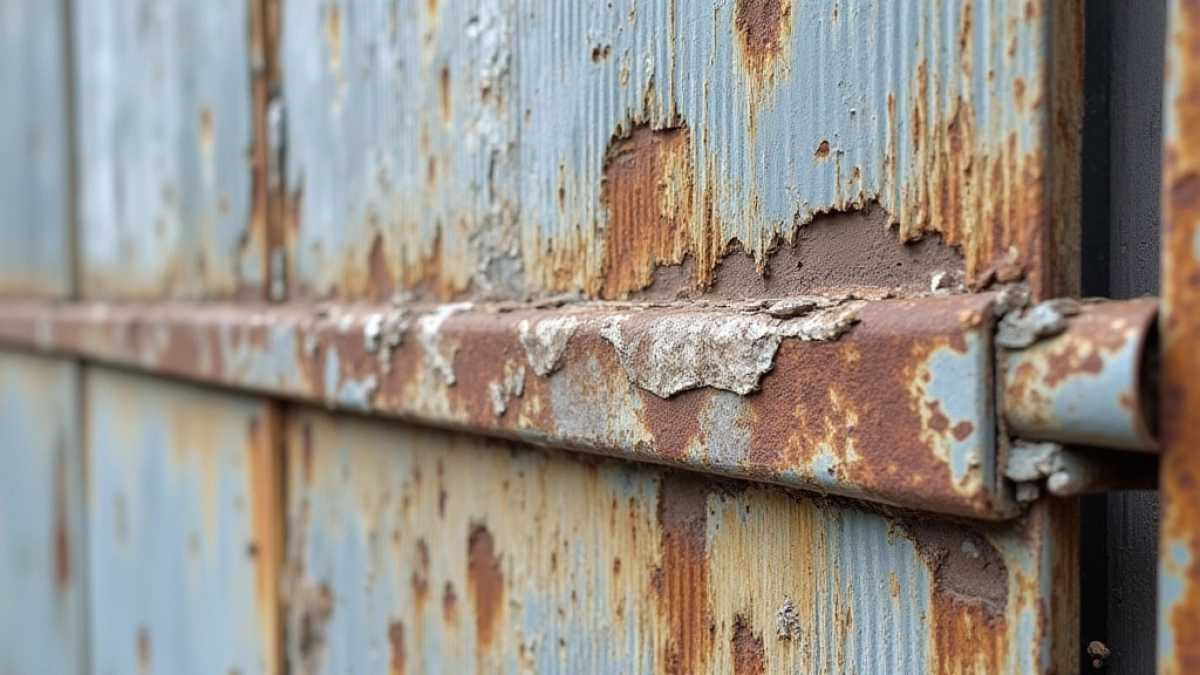 Odchodzi okleina z bramy