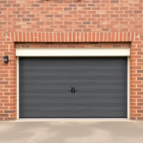 Brama garażowa uchylna z drzwiami