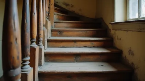 jak wyremontować stare schody drewniane