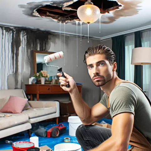 jak wyremontować zalany sufit