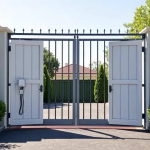 Jak zamontować siłowniki do bramy dwuskrzydłowej otwieranej na zewnątrz