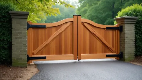 Jaki napęd do bramy dwuskrzydłowej na wąskie słupki