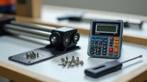 Kalkulator montażu siłownika bramy Nice