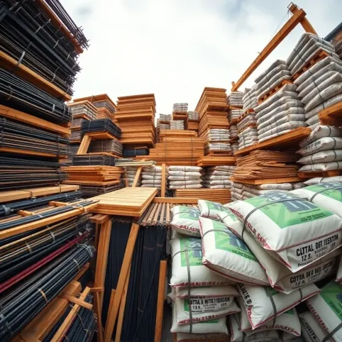 Usługa budowlana z materiałem stawka VAT